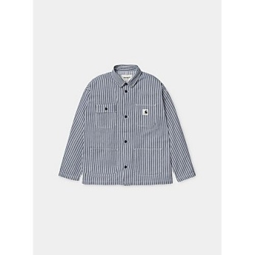 [해외] Carhartt WIP W Michigan Shirt Jac [칼하트티셔츠,칼하트후드,칼하트원피스] Blue/White (rinsed) (I024865_981_02-ST-01)
