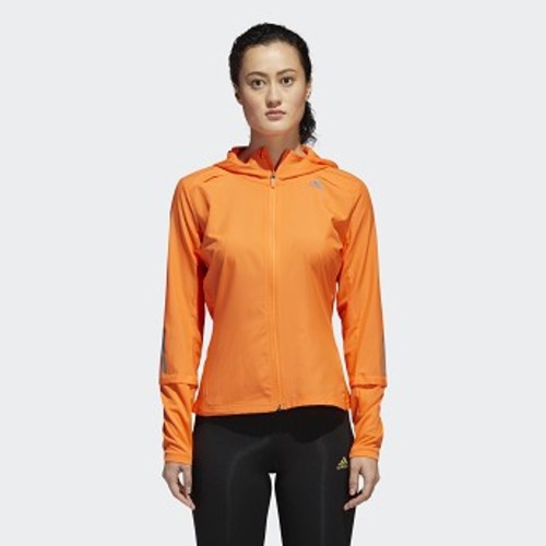 [해외] ADIDAS USA Womens Running Response Hooded Wind Jacket [아디다스자켓,아디다스패딩] Hi-Res Orange (CD3202)