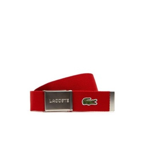 [해외] Mens Made in France Woven Fabric Belt [라코스테 LACOSTE] red (RC2012-240)