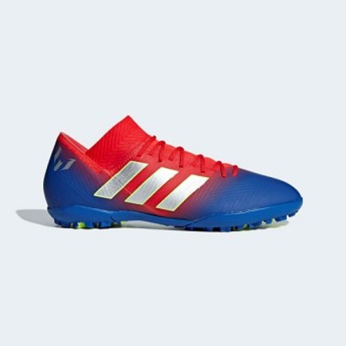 [해외] Soccer Nemeziz Messi Tango 18.3 Turf Shoes [아디다스 축구화] Active Red/Silver Metallic/Football Blue (D97267)