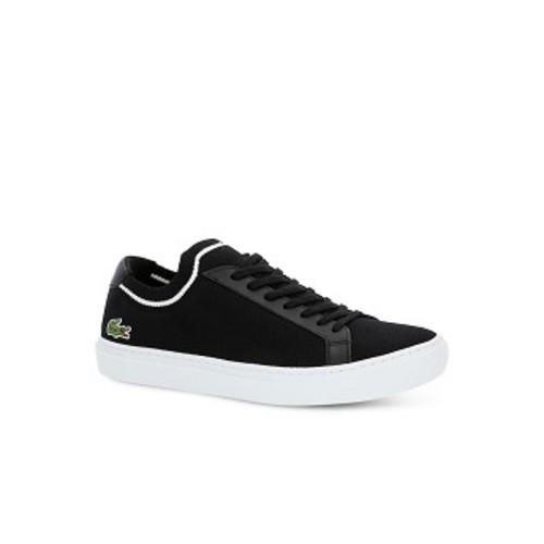 [해외] Mens La Piquee Textile Sneakers [라코스테 운동화] BLACK/WHITE (37CMA0038)