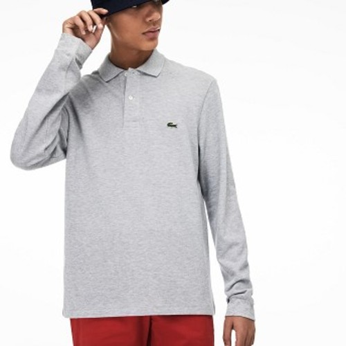 [해외] classic fit long-sleeve Polo Shirt in marl petit pique [라코스테 운동화] Grey Chine (L1313-51)