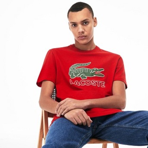 [해외] Mens Graphic Croc T-shirt [라코스테 반팔,폴로티] Red (TH6386-51)