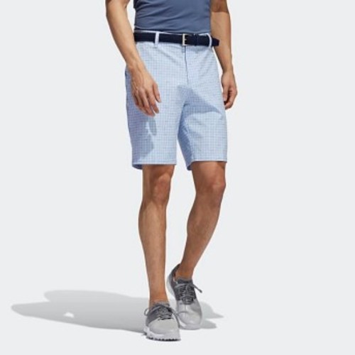 Mens Golf Ultimate365 Plaid Print Shorts [아디다스 반바지] Glow Blue (EA2902)