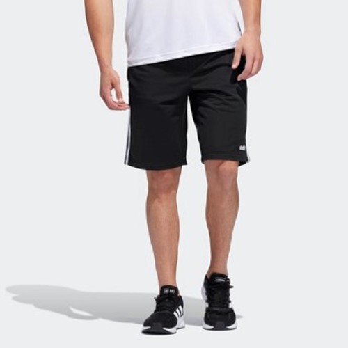 Mens Essentials Essentials 3-Stripes Shorts [아디다스 반바지] Black/White (DZ8479)