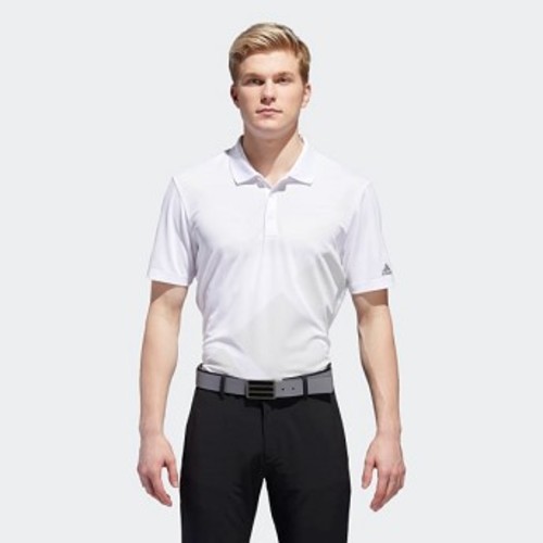 Mens Golf Bold 3-Stripes Polo Shirt [아디다스 티셔츠] White/Grey Three (CY2161)