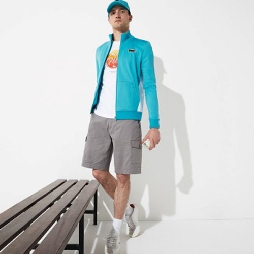 Mens SPORT Miami Open Edition Jacket [라코스테 자켓] Turquoise/White-GPY (Selected colour) (SH7475-51)