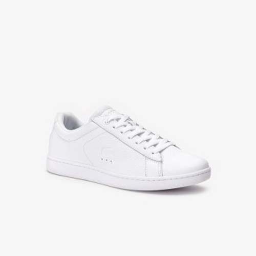 Womens Carnaby Evo Iridescent Leather Sneakers [라코스테 운동화] WHITE/WHITE-21G (Selected colour) (38SFA0011)