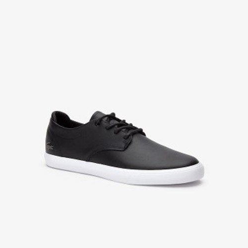 Mens Esparre Leather Sneakers [라코스테 운동화] BLACK/WHITE-312 (Selected colour) (37CMA0095)