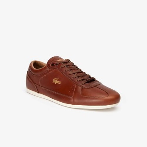 Mens Evara Premium Leather Sneakers [라코스테 운동화] TAN/OFF WHITE-F57 (Selected colour) (38CMA0071)