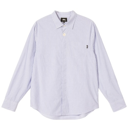[해외]Big Button Stripe Shirt [스투시] Blue Stripe (32624788144224)