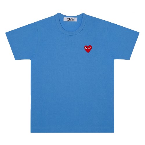 [해외] Comme des Garcons Play Color Series T-Shirt Red Heart (Blue) [꼼데가르송 티셔츠, 꼼데가르송 셔츠] (play-color-series-t-shirt-red-heart-blue)