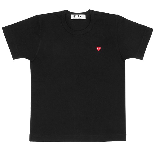 [해외] Comme des Garcons Play Little Red Heart T-Shirt (Black) [꼼데가르송 티셔츠, 꼼데가르송 셔츠] (play-t-shirt-with-small-red-heart-emblem-black)