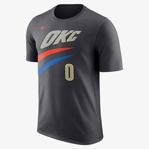 [해외] NIKE Russell Westbrook Oklahoma City Thunder City Edition Nike Dry [나이키티셔츠,나이키반팔티] Anthracite (AA2604-060)