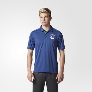 [해외] ADIDAS USA Canucks Pro Locker Room Polo Shirt [아디다스반팔티] Blue (CC8591)
