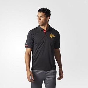 [해외] ADIDAS USA Blackhawks Pro Locker Room Polo Shirt [아디다스반팔티] Black (CC8570)