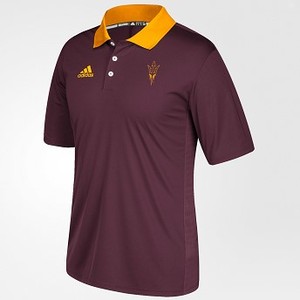 [해외] ADIDAS USA Sun Devils Sideline Coaches Polo Shirt [아디다스반팔티] Maroon (BV2801)