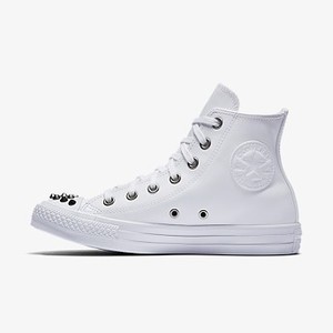 [해외] CONVERSE Converse Chuck Taylor All Star Leather And Studs High Top White (559867C-102)