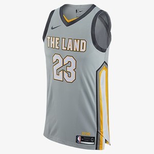 [해외] NIKE LeBron James City Edition Authentic Jersey (Cleveland Cavaliers) [나이키티셔츠,나이키반팔티] Flat Silver (AH6048-007)