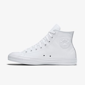 [해외] CONVERSE Converse Chuck Taylor All Star Leather High Top White/White (1T406-100)