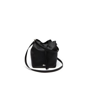 [해외] Lacoste Womens Daily Classic Coated Pique Canvas Bucket Bag [라코스테가방] black (NF2535DC_000_24)