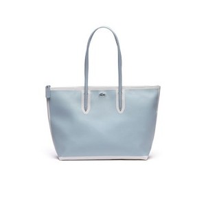 [해외] Lacoste Womens L.12.12 Concept Colorblock Petit Pique Large Zip Tote Bag [라코스테가방] baby blue (NF2408CF_A98_24)