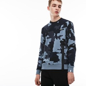 [해외] Lacoste Mens Lacoste LIVE Camouflage Print Fleece Sweatshirt [라코스테맨투맨] CAVIAR/MULTICO-BLACK (SH2730_M04_20)