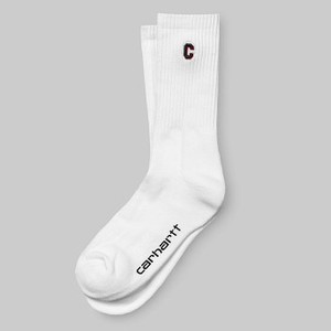 [해외] Carhartt WIP Prior Socks [칼하트양말,칼하트지갑,칼하트장갑] White (I024868_02_00-ST-01)