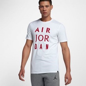 [해외] NIKE Air Jordan Sportswear [나이키티셔츠,나이키반팔티] White/Gym Red (AJ1387-100)