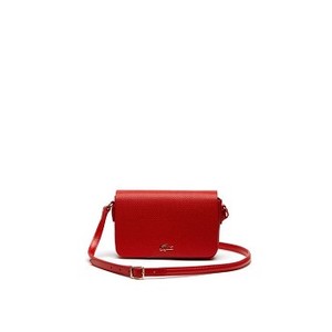 [해외] Lacoste Womens Chantaco Pique Leather Crossover Bag [라코스테가방] High Risk Red (NF1861CE_883_24)
