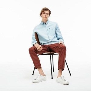 [해외] Lacoste Mens Regular Fit Cotton And Linen Denim Shirt [라코스테맨투맨] rill (CH4983_T01_20)