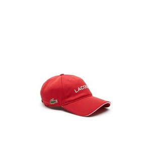 [해외] Lacoste Mens SPORT Golf Wording Tech Pique Cap [라코스테모자] red/white (RK4088_NWH_24)