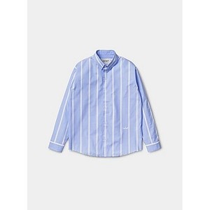 [해외] Carhartt WIP W L/S Settlers Shirt [칼하트티셔츠,칼하트후드,칼하트원피스] Settlers Stripe, Saltwater/White/Rose Quartz (I024098_935_90-ST-01)