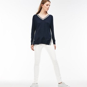 [해외] Lacoste Womens Slim Fit Stretch Denim Jeans [라코스테바지] white (HF7906_001_20)