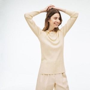 [해외] Lacoste Womens Ribbed Knit Sweater [라코스테니트,라코스테스웨터] FRENCH VANILLA CREAM (AF3145_CBQ_20)
