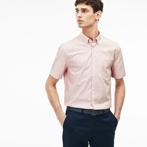 [해외] Lacoste Mens Regular Fit Salt And Pepper Shirt [라코스테맨투맨] pale pink/white (CH4987_NNY_20)