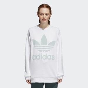 [해외] ADIDAS USA Womens Originals Trefoil Oversize Sweatshirt [아디다스맨투맨] White (CY4757)