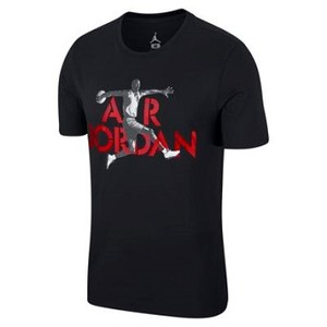 [해외] NIKE Jordan Sportswear Air Stencil [나이키티셔츠,나이키반팔티] Black/University Red (AA1881-010)