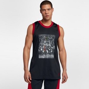 [해외] NIKE Jordan Sportswear Last Shot Mesh [나이키티셔츠] Black/Gym Red/Gym Red (AQ0697-010)