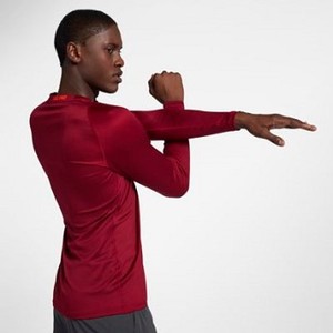 [해외] NIKE Nike Pro Colorburst Fitted [나이키티셔츠] Team Red/Habanero Red/Black (AH7987-677)
