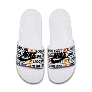 [해외] NIKE Nike Benassi Just Do It Print [나이키운동화,나이키런닝화] White/White (631261-102)