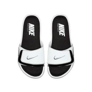 [해외] NIKE Nike Comfort 2 [나이키운동화,나이키런닝화] White/Black/Metallic Silver (comfort-2-mens-slide-KyTwDmZ7)