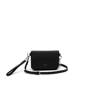 [해외] Lacoste Womens Daily Classic Coated Pique Canvas Flap Crossover Bag [라코스테가방] black (NF2531DC_000_24)