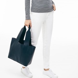 [해외] Lacoste Womens Purity Soft Monochrome Leather Tote Bag [라코스테가방] TOTAL ECLIPSE (NF2383PY_022_20)