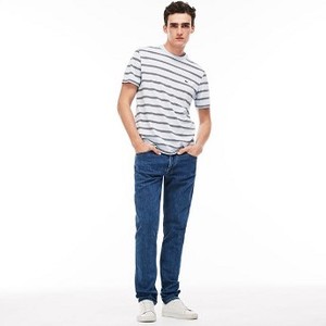 [해외] Lacoste Mens Slim Fit 5 Pocket Stretch Cotton Denim Jeans [라코스테바지] DEEP MEDIUM (HH4604_CDZ_20)