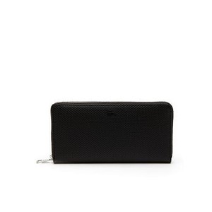 [해외] Lacoste Mens Chantaco Pique Leather 16 Card Zip Wallet [라코스테지갑,라코스테시계] black (NH2295CE_000_24)