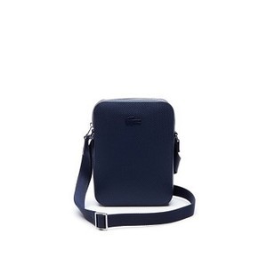 [해외] Lacoste Mens Chantaco Vertical Matte Pique Leather Bag [라코스테지갑,라코스테시계] peacoat (NH2179CE_021_24)