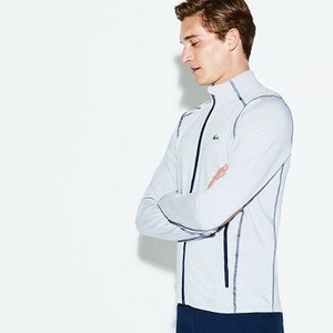 [해외] Lacoste Mens SPORT Midlayer Golf Sweatshirt [라코스테맨투맨] silver/navy blue (SH3345_MNC_24)