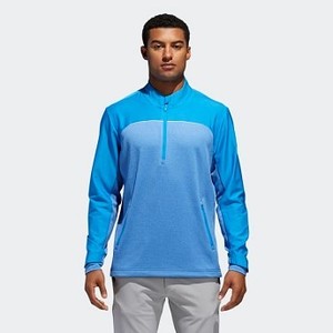 [해외] ADIDAS USA Mens Golf Go-To Adapt 1/4 Zip Sweatshirt [아디다스티셔츠,아디다스맨투맨] Bright Blue/Fresh Splash (CZ8196)
