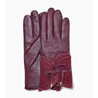 [해외] Combo Sheepskin Trim Glove [UGG 어그] PORT (17445)
